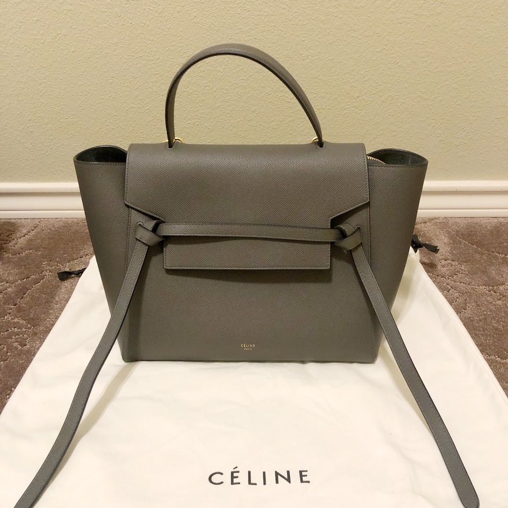 Celine mini belt bag gray